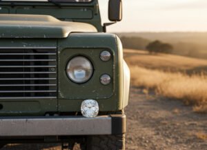 Land rover defender and a diamond